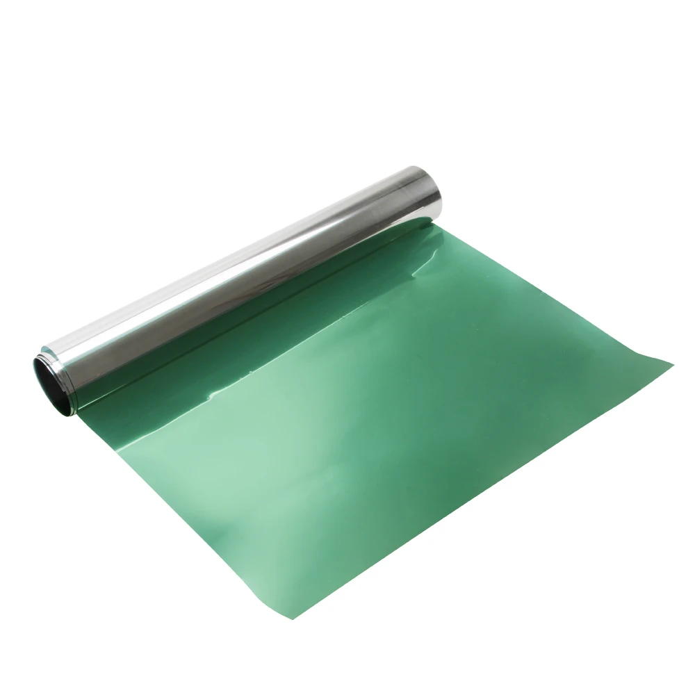 

2PLY Mirror Green Silver Window Tint Film Anti-Scrach Sun Control Window Film 1.52mx5m (5ftx16.5ft)