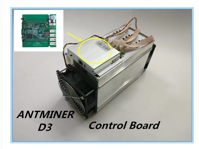 Запасная плата управления ANTMINER D3 включает в себя плату ввода вывода и