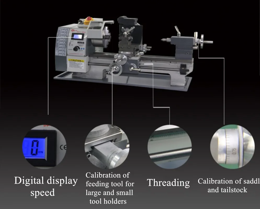 220 В токарный бытовой микро деревообрабатывающий цифровой дисплей токарный Электрический многофункциональный деревообрабатывающий станок