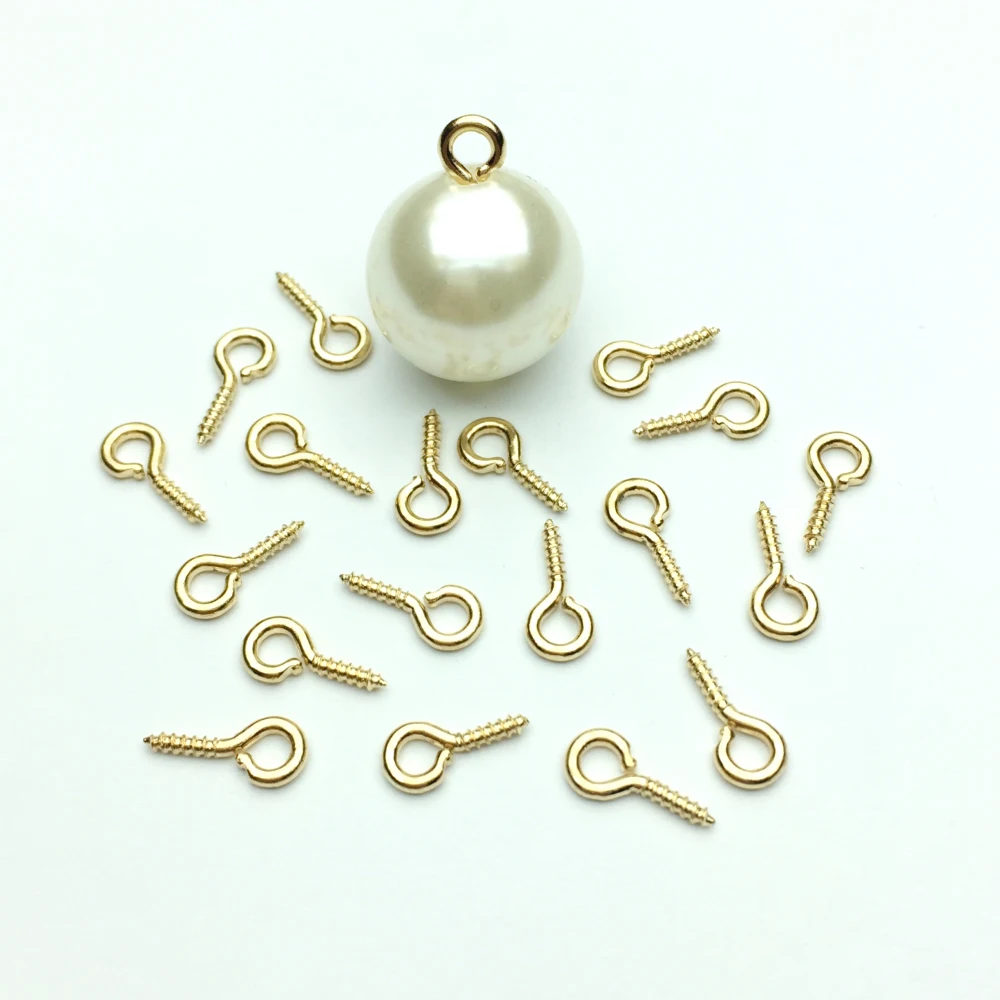 ZEROUP 150 قطع الذهب الفضة لهجة برغي العين الكفالات الأعلى حفر مجوهرات موصل إمدادات للمجوهرات مكونات