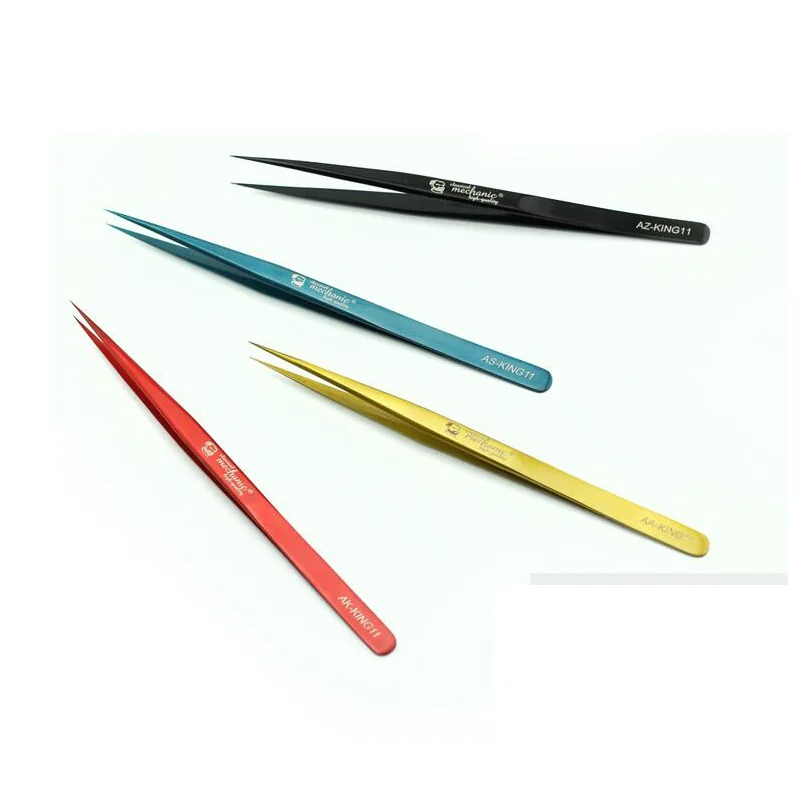Precision tweezers tweezer tool phone repair tweezers Wozniak Industrial high henacity colorful tweezer clamp for PCB motherboard IC repair tool