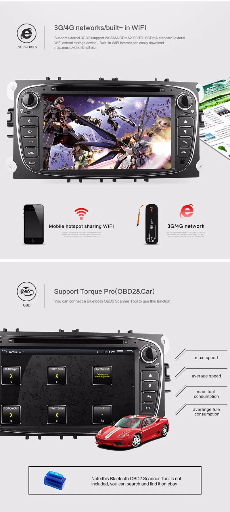 Discount 1024*600 Android 5.1.1 Black Color 7 Inch Car DVD Player For FORD/Focus/S-MAX/Mondeo/C-MAX/Galaxy Wifi GPS NaviRadio Support DAB 2 Discount 1024*600 Android 5.1.1 Black Color 7 Inch Car DVD Player For FORD/Focus/S-MAX/Mondeo/C-MAX/Galaxy Wifi GPS NaviRadio Support DAB 2