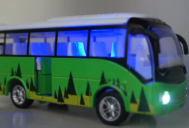 Высокая модель автобуса, модель автобуса из 1:50 сплава, модель автобуса, литая под давлением металлическая модель, звук и светильник, игрушечный автомобиль
