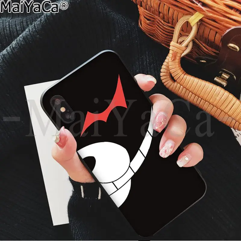 MaiYaCa Danganronpa Monokuma ТПУ черный чехол для телефона чехол для iPhone 5 5Sx 6 7 7plus 8 8Plus X XS MAX XR - Цвет: A15