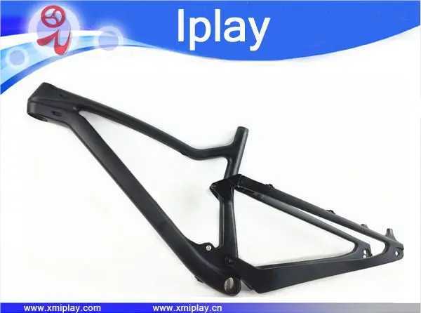 Clearance 2019 New design IPLAY 29 full suspension frame carbon fiber 650B mtb frame 27.5er mountain bike frame UD matt 148*12mm thru axle 14