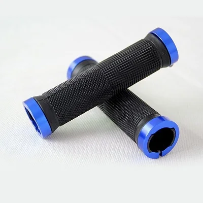 1 Pair Comfortable Cycling Bike Mountain Handlebar Rubber Bicycle Anti-slip Handle Bar 2 styles optional - Цвет: Blue