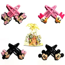 1 пара, заколка для волос с Микки и Минни, заколка для волос с героями мультфильмов, аксессуары для волос для маленьких девочек, рождественские подарки для детей
