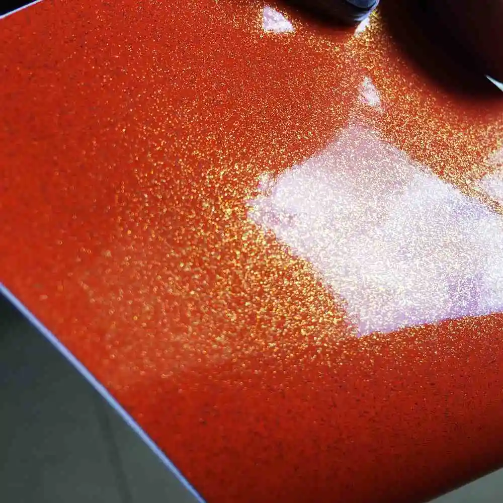 orange sparkle gloss metallic high glossy car Vinyl Foile wrapping styling glitter (10)