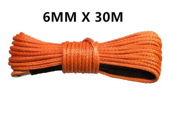 

1/4'' x 30m synthetic winch lines uhmwpe cable plasma rope with sheath car accessories Free Shipping