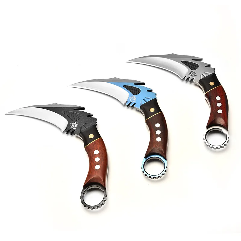 Дешевый ToughKeng 3 типа военно тактические керамбитовые ножи D2 Сталь Kydex оболочка коготь Ножи Высокая производительность оборудования