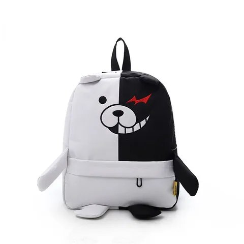 Mochila de Viagem Anime Danganronpa Dangan Ronpa Monokuma Nylon Mochila Grande Capacidade Bolsa Escola Estudante Mochila Feminina