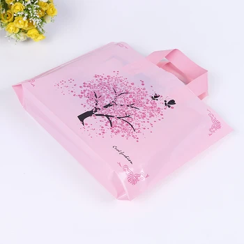 

50pcs Thick lucky tree size children's clothing store hand bag clothing plastic bag gift bag gift bag