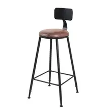 Скандинавские простые железные барные стулья для отдыха Кофейня чайный магазин Настенные высокие барные стулья из твердой древесины