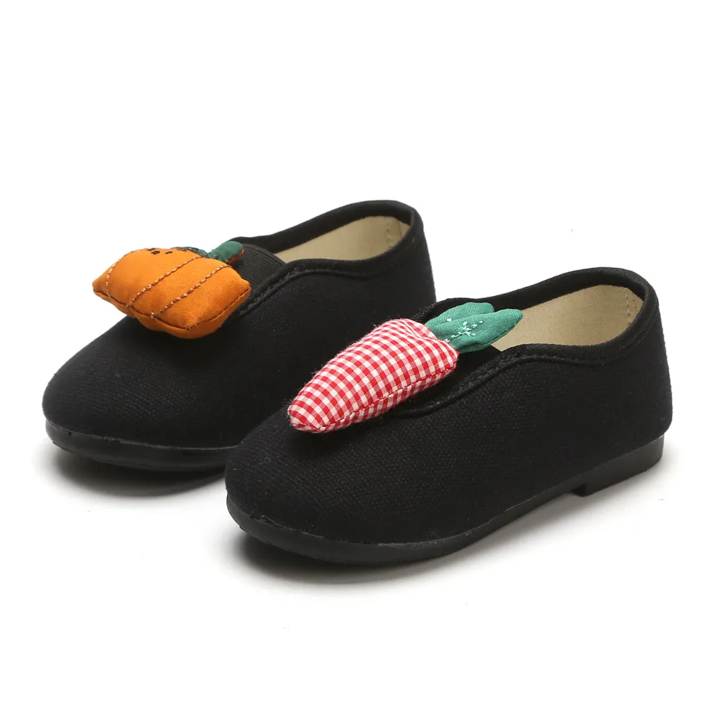 Cartoon pumpkin carrots First Walkers Soft Leather Baby Boys Girls Infant Slippers Moccasins 1-6years Baby Shoes