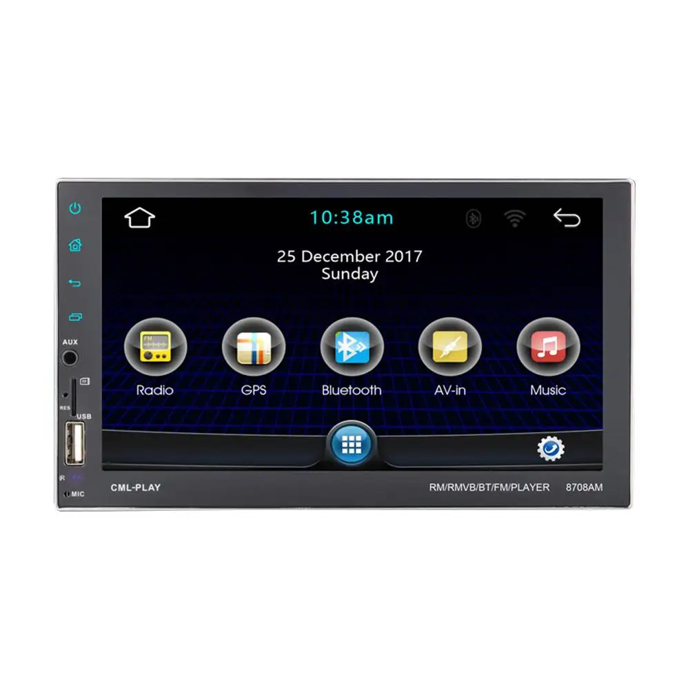 

Android 7.1 Car Multimedia Player 2DIN 7'' Touch Screen QUAD-core GPS Navigation Bluetooth FM WiFi Radio Video Audio MP5 Player