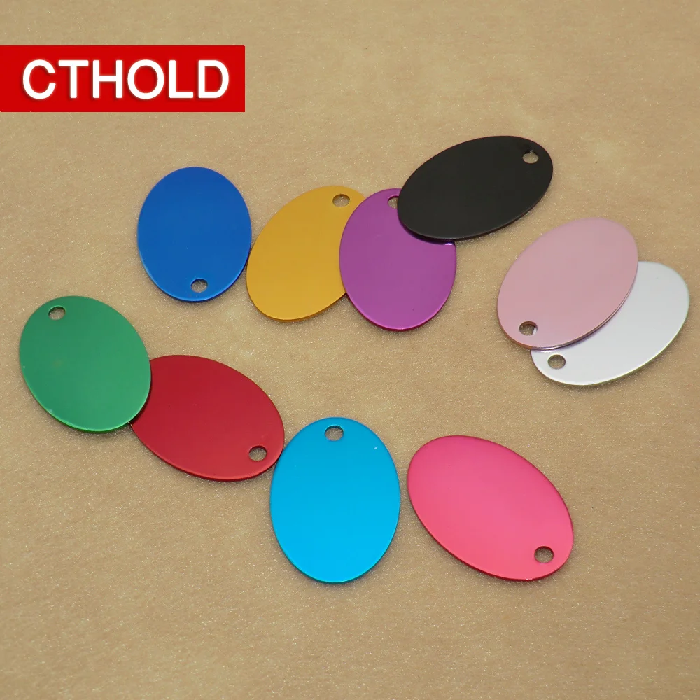 CTHOLD 100 шт. бирки для домашних животных алюминиевые идентификационные с именем