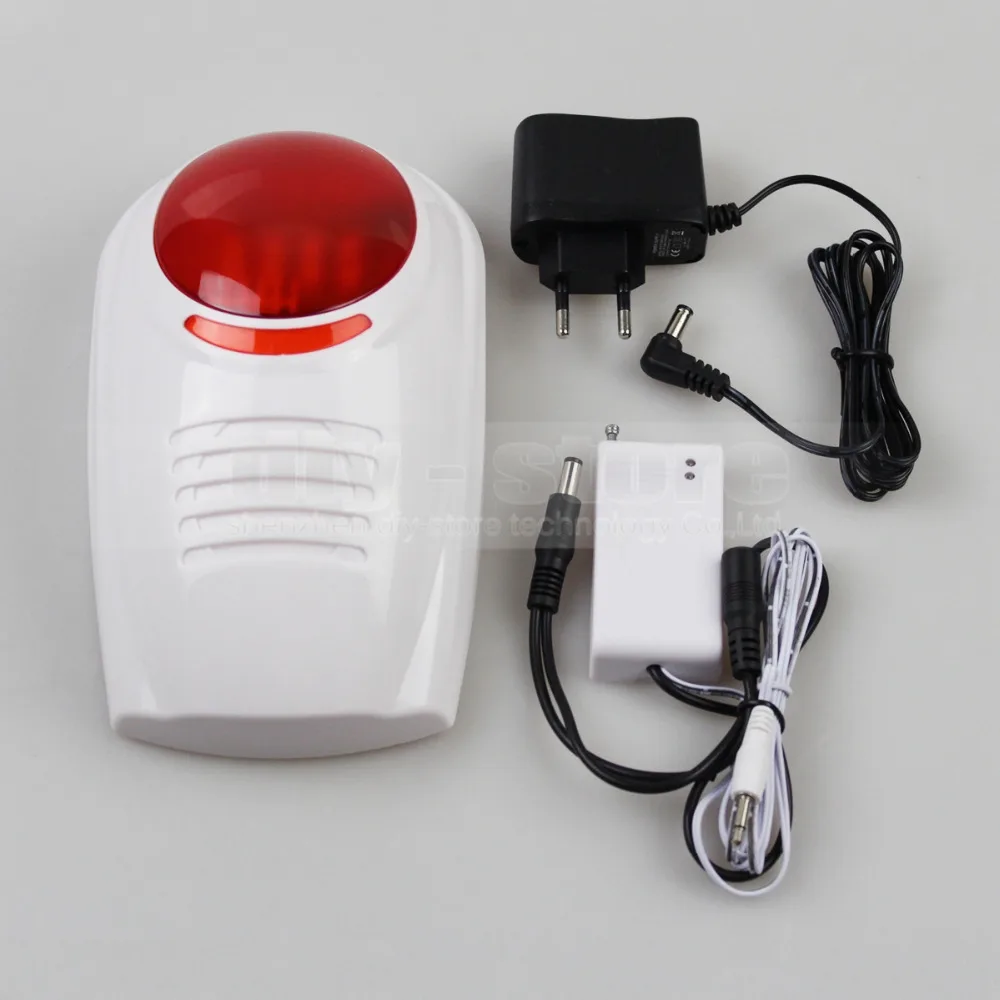 DIYKIT LB-W03 Flash Sans Fil Sirène extérieure pour Notre Connexes Système de Sécurité à Domicile D'alarme 433 Mhz Stroboscopique Sirène