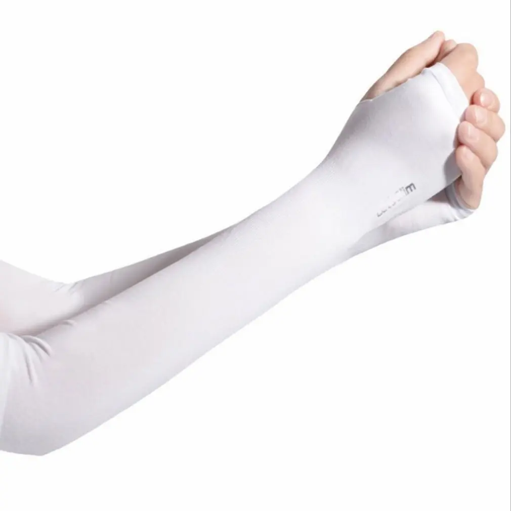 

Men Women Solid Color Ice Silk Sport Outdoor Cycling Anti-UV Sun Protective Arm Sleeve Riding Bike Arm Warmers Covers