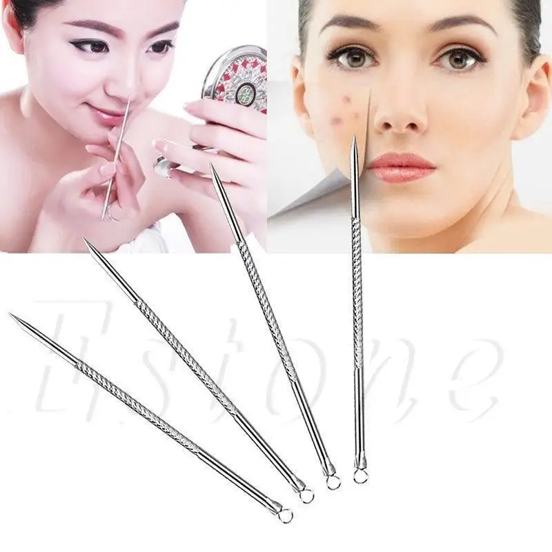 

Stainless steel acne needle 1pcs 8cm blackhead comedone acne removable blemish pimple extractor tool