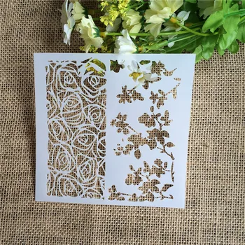 

flowers Stencils for DIY Scrapbooking/photo album Decorative Embossing DIY Paper Cards Crafts