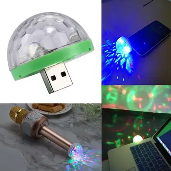 

Adeeing Mini Colorful DJ LED Laser Projection Light with USB Plug Mobile Phone Magic Light for Stage Bar Decoration