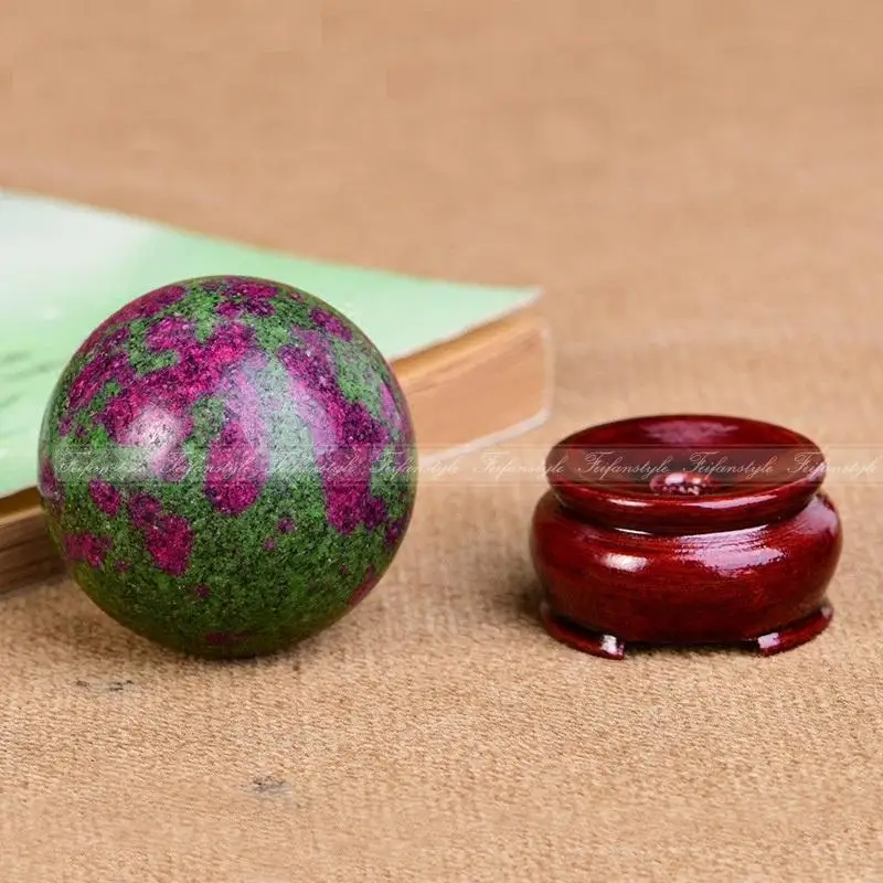 

AAA++Natural Ruby Green Zoisite Anyolite Crystal Sphere Ball Chakra Healing Gemstone Feifanstyle natural stones and minerals