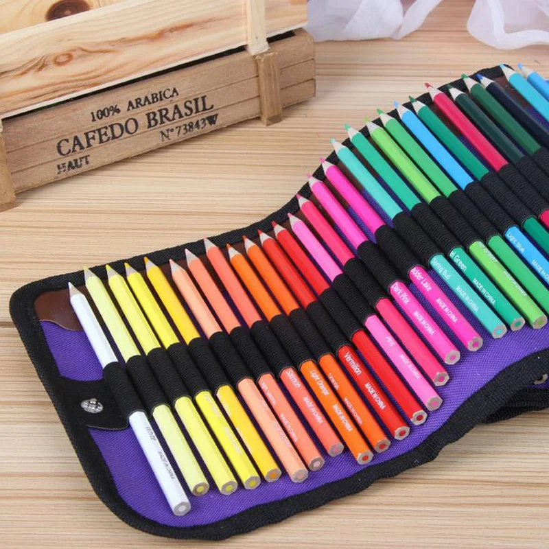 50 Colors Colored Pencils Set Safe Non toxic Water Soluble Colored