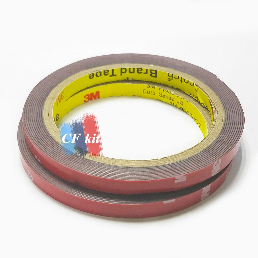 CF Kit Two Rolls of 8mm thick 3M Automotive Acrylic Foam Double Sided Adhesive Tape For Car