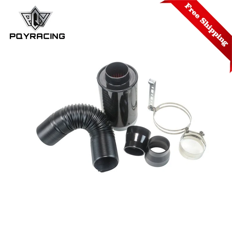 

Free Shipping New Universal Racing Carbon Fiber Cold Feed Induction Kit Air Intake Kit Air Filter Box Witout Fan PQY-AIT13