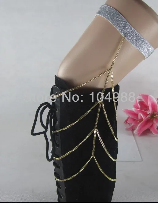 FREE SHIPPING New STYLE L31 FOUR LAYERS GOLD COLOUR LEG CHAIN Body