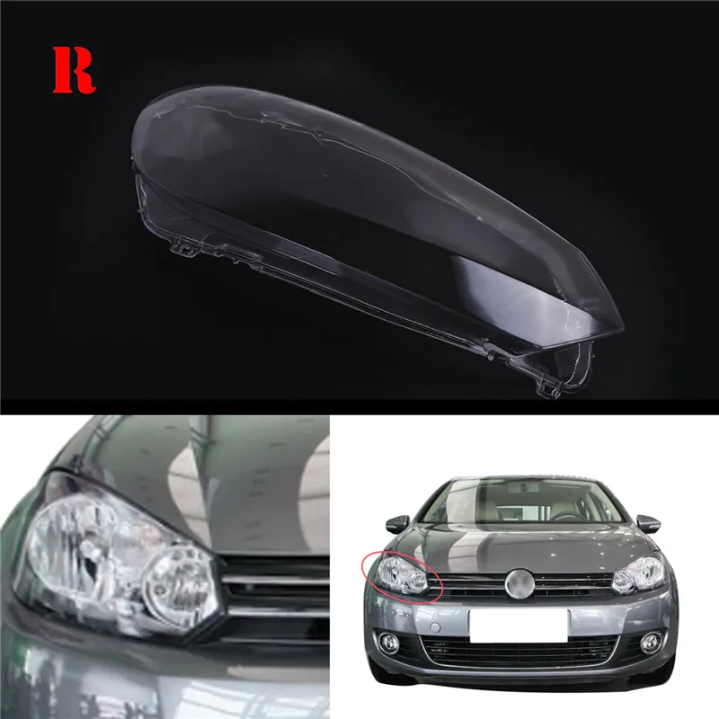 

Right Side ABS Transparent For Volkswagen VW Golf MK6 GTI 2010 - 2013 Headlight Clean Lens Shell Cover Car Decoration C~5