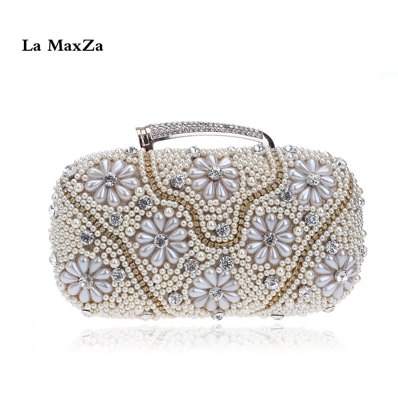 

La Maxza Style Pearl Figure Party Fashion Women Small Handbag Lady Shoulder Bags Womens Purses Small Handbag