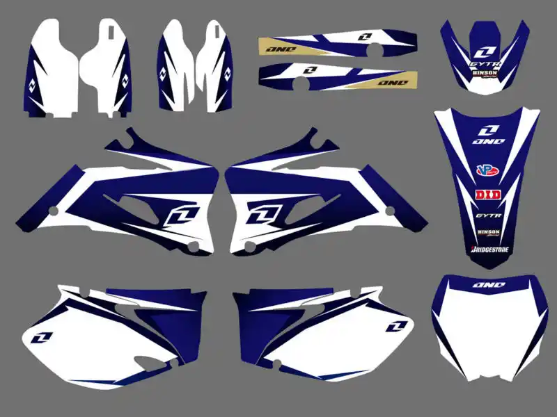 Графика фоны наклейки Наборы для Yamaha YZ250F YZ450F 2006 2007 2008 2009 YZ 250F 450F YZ250 YZ450 F - изображение