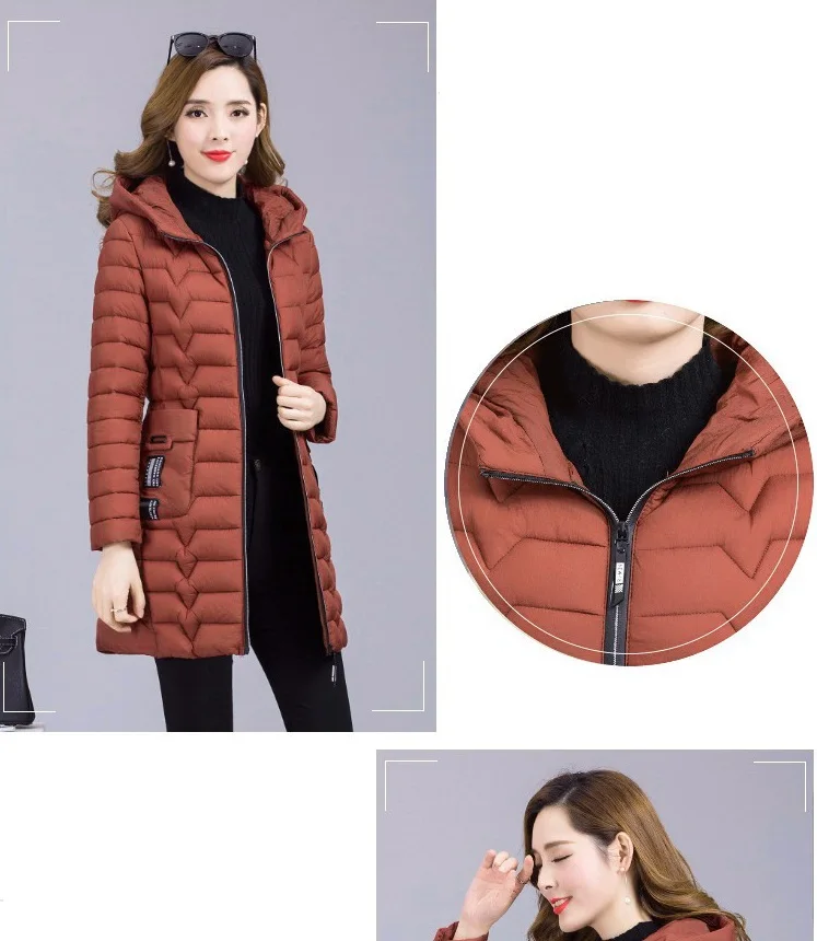 Женская зимняя толстовка, теплое пальто большого размера, толстая, с хлопковой подкладкой, куртка, Женская длинная парка, женская модная одежда с принтом, G1111
