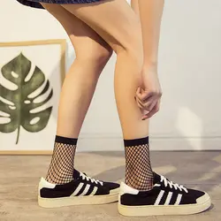 10 шт. Chic уличная Для женщин Harajuku Карамельный цвет дышащие ажурные носки. сексуальная выдалбливают сетки носки милые женские сетчатые носки