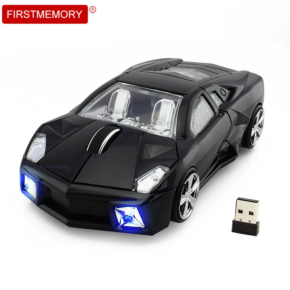 Wireless Mouse 3D Sport Car Shape Optical Computer Mause2.4Ghz 1600DPI Mini Car Mice With USB Receiver For Laptop PC Desktop