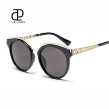 FEIDU Alta Calidad gafas de Sol Mujeres Diseñador de la Marca Gafas de Espejo Gafas de Sol de Moda de Metal Templos Gafas De Sol UV400 Oculos
