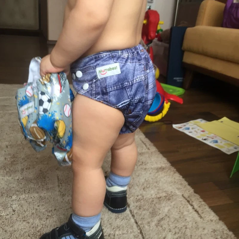 

[Mumsbest] 10Pcs Baby Reusable Cloth Diapers Pocket With 10 Inserts Washable Nappies Waterproof diaper Cover Suit 3-15kg