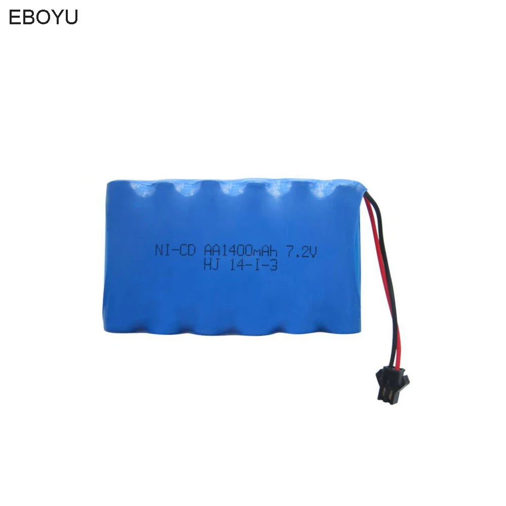 Аккумуляторная Ni cd батарея EBOYU 7 2 V 1400mAh SM 2P Разъем для RC автомобиля и других