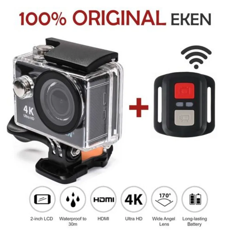 

H9 H9R Action camera with Remote Sport Camera Ultra HD 4K/30fps WiFi 2.0" 170D Underwater Waterproof Helmet Cam Camera Sport Cam