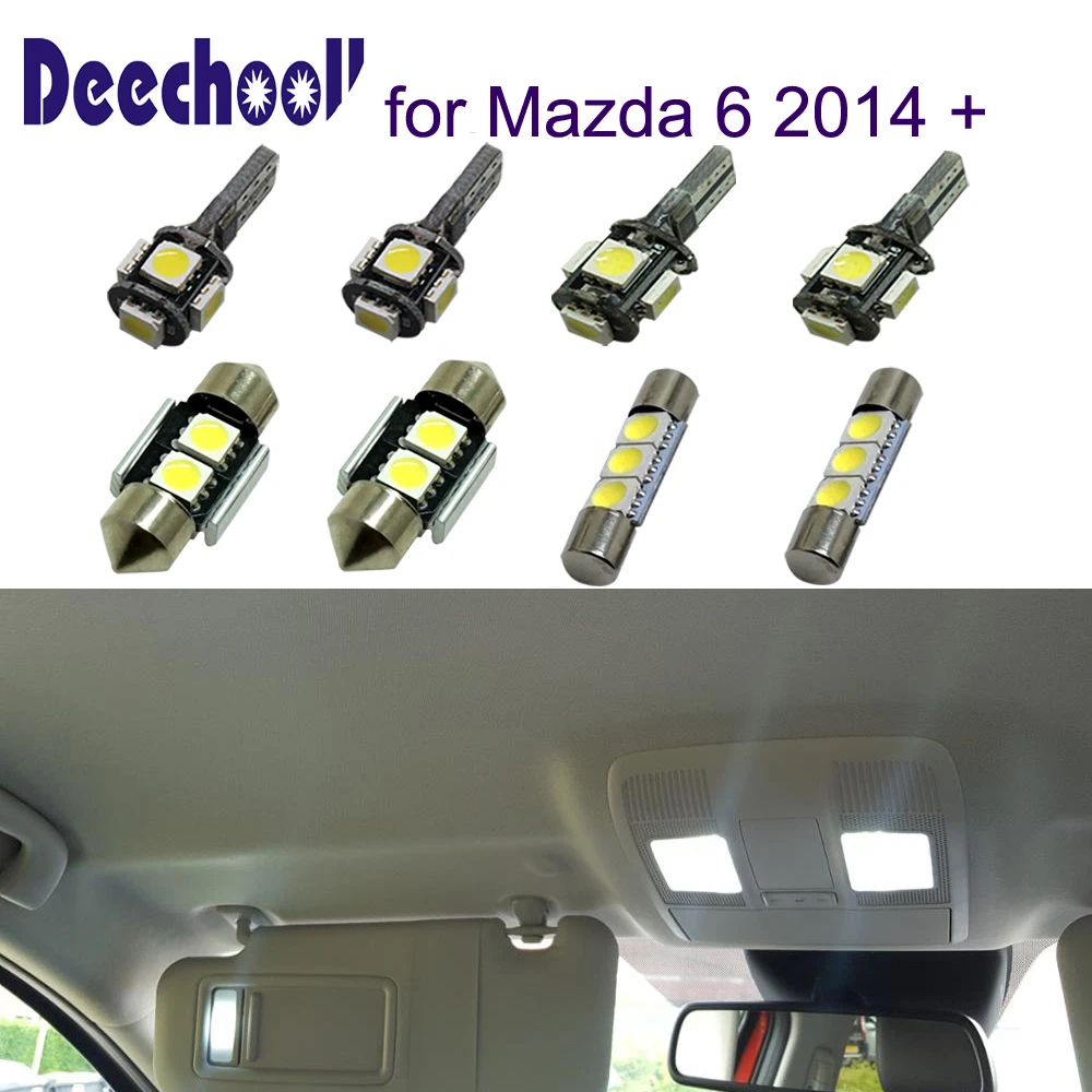 deechooll 14pcs Interior Light for Mazda 6 2014 2015 2016 2017+, Car