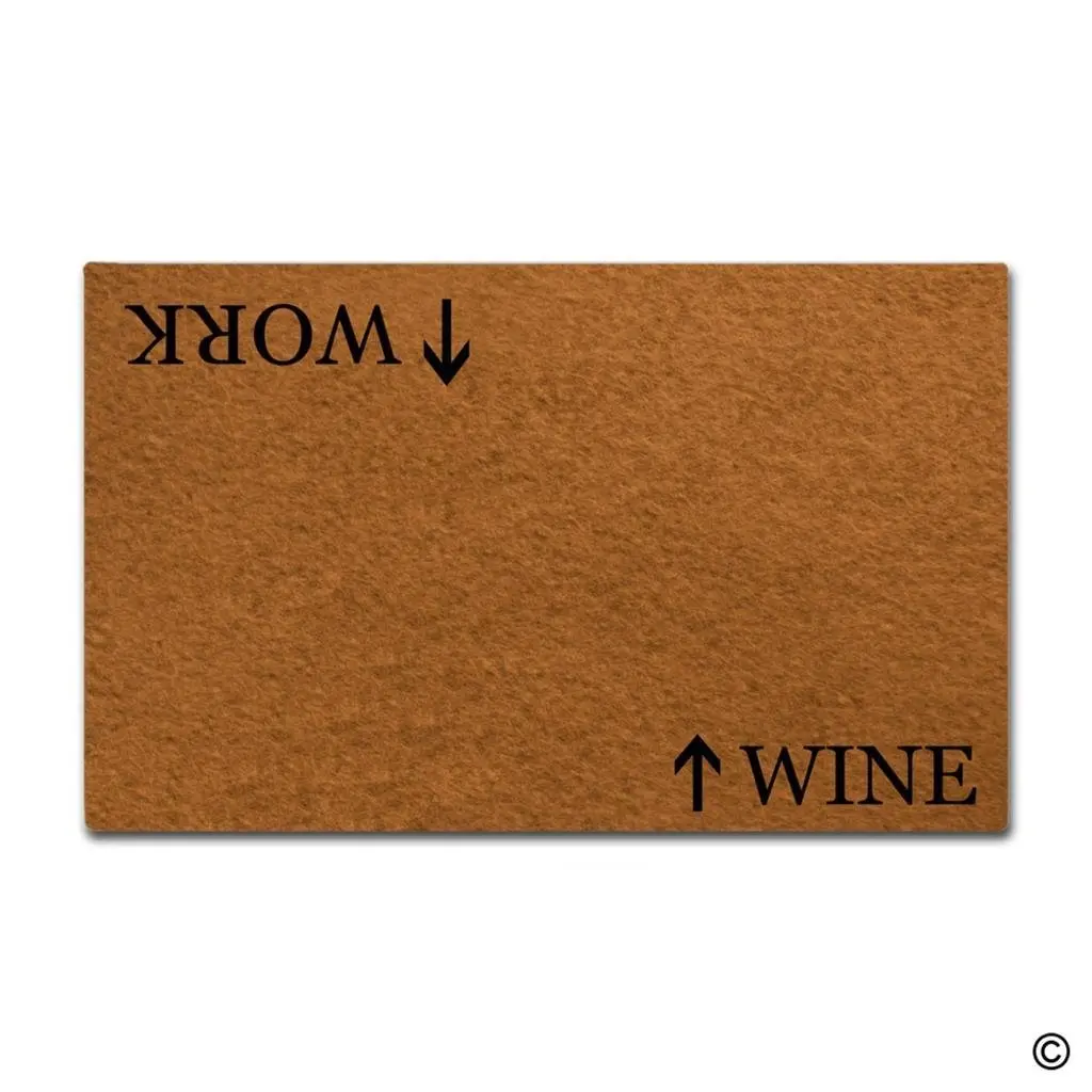 Entrance Doormat - Funny and Creative Work Wine Door Mat for Indoor Outdoor Use Top | Дом и сад