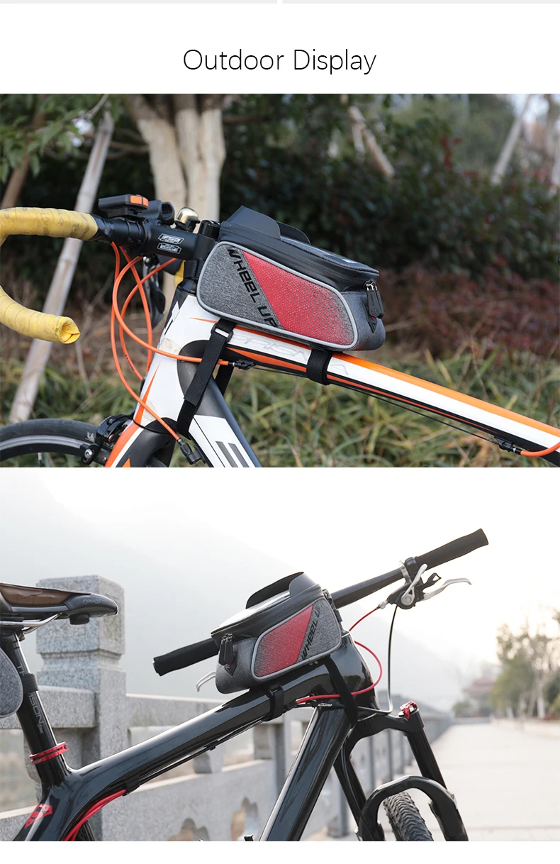 Titular do Telefone Sensível ao Toque Tubo da Bicicleta à Prova de Chuva Sac de Velo Dustproof Impermeável Bicicleta Carteira Polegada Tela Smartphone Gps Bolsa Tubo 6 4 Telefonia e Comunicação
