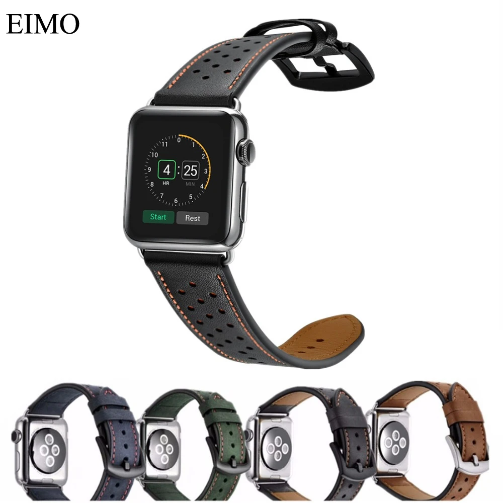 Кожаный ремешок для Apple Watch Serise 3/2/1 42 мм/38 мм iwatch кожаный ремешок браслет Crazy Horse узор на