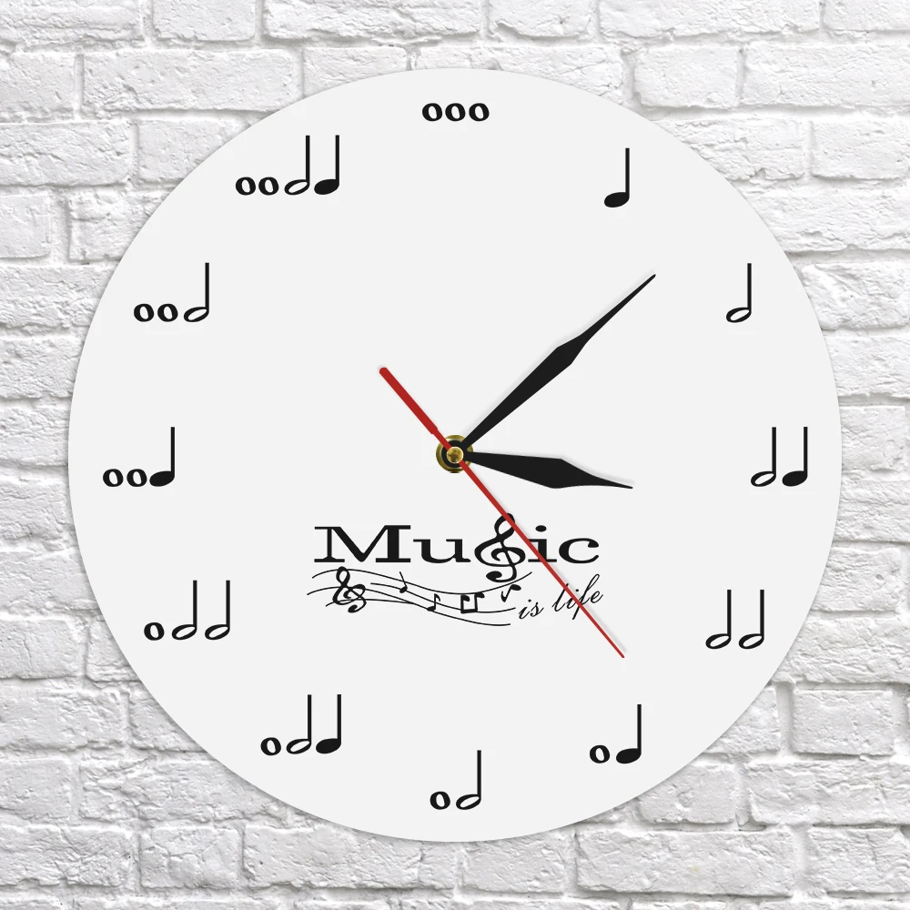 relógio de parede com tema relógio de parede em acrílico com tema musical para sala de estar