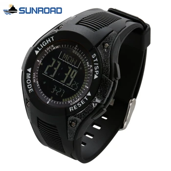 SUNROAD Watch Waterproof Digital Wrist Watch w/Altimeter+Barometer+Compass+World Time+Stopwatch Sport Watch Clock Men Women Saat addies military watch with compass men tend waterproof whistel stopwatch alarm clock sport digital wrist watch montre homme