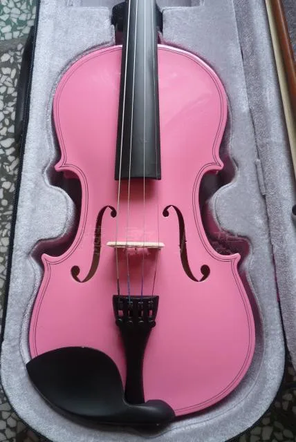 PINK Violin 4/4 Violin Handcraft Violino Musical Instruments