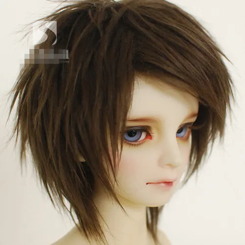 

Brown long BJD Doll Fur Wig for Uncle 1/3 1/4 1/6 1/8 1/12 Full Size Doll Wig HH60