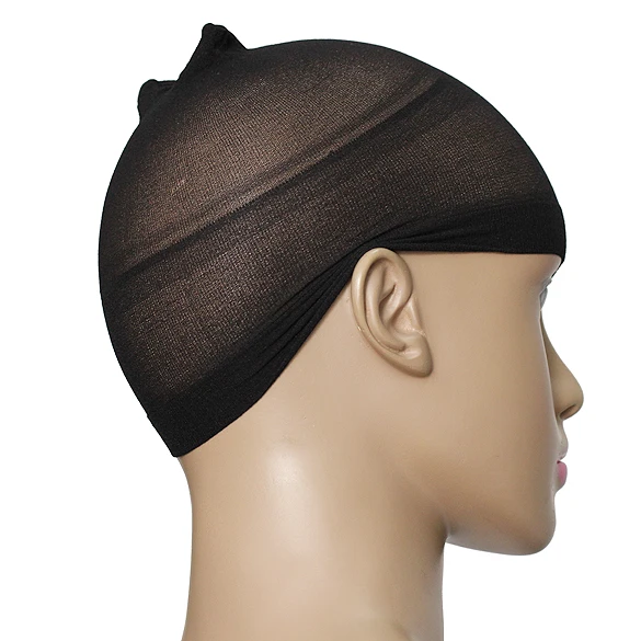2pcs Black Unisex Stocking Wig Liner Cap Snood Nylon Stretch Hairnets Mesh 2pcs Black Unisex Stocking Wig Liner Cap Snood Nylon Stretch Hairnets Mesh