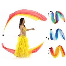 Гладкий шелк вуаль ПОИ-шары набор Танец живота Йога костюм реквизит 78,7 x дюйма